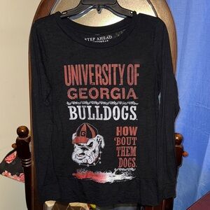 Step Ahead Black University of Georgia Bulldogs Women's Long Sleeve Tee
